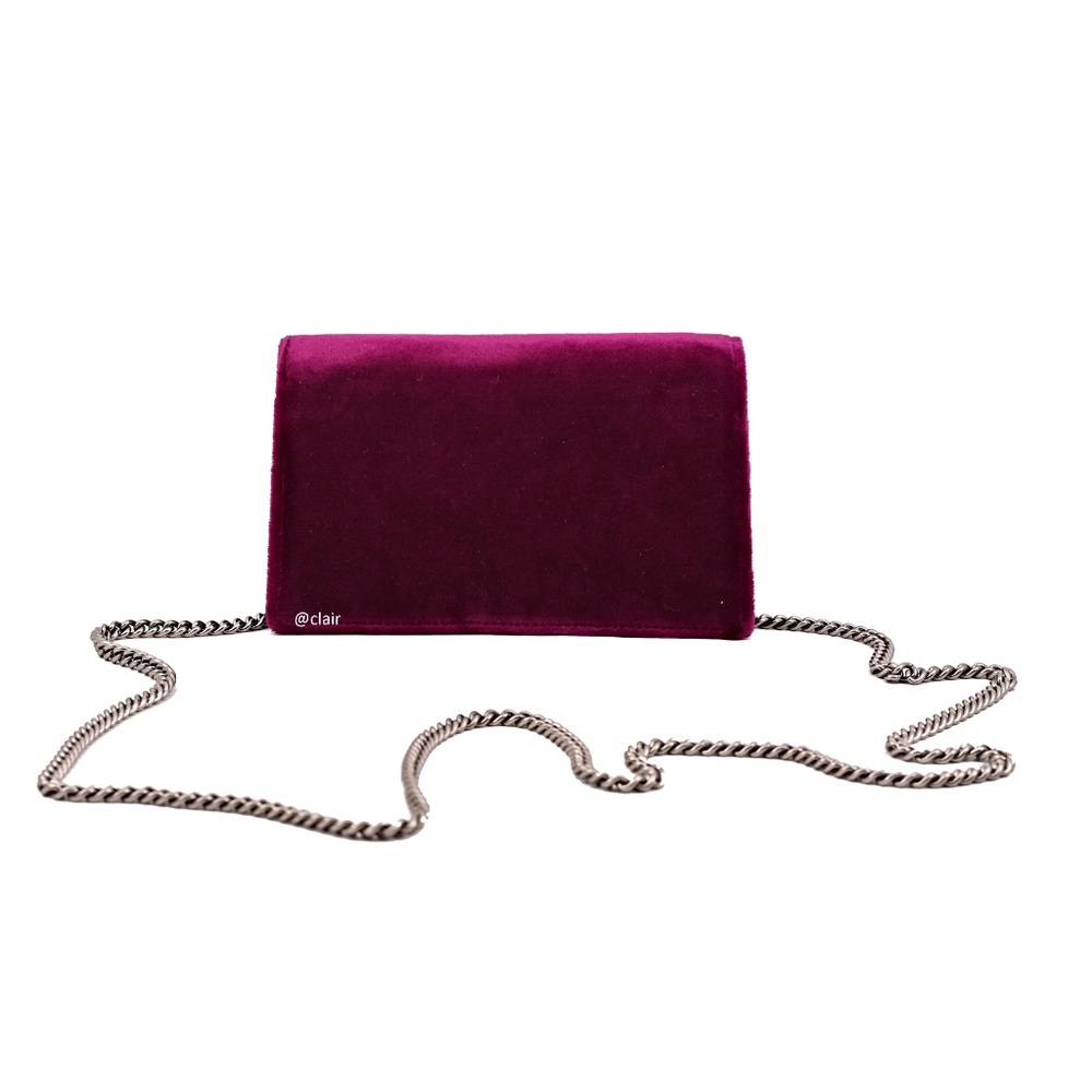 Gucci Dionysus Super Mini Fuschia Velvet Bag - Picture 2 of 8